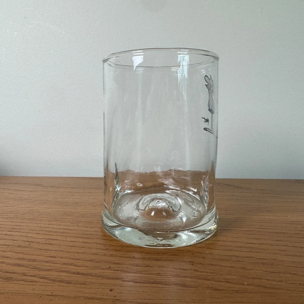 Vintage Johnny Hart BC Comic Strip Caveman‎ Character Glass Cocktail Tumbler